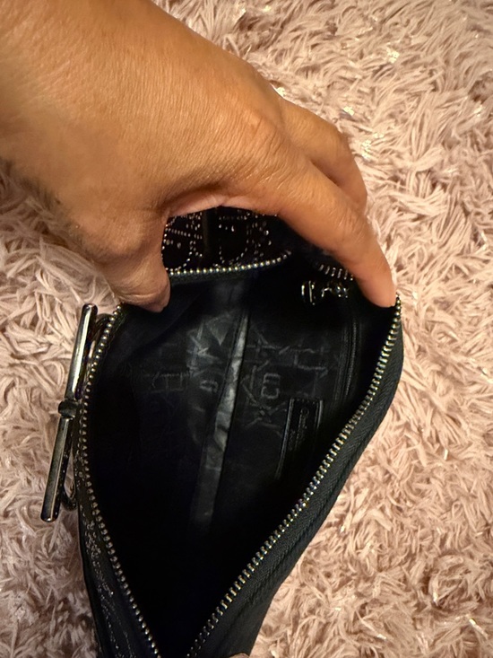 Dior Black Studded Logo Mini Shoulder Bag with Silver Hardware - Picture 5 of 5